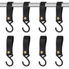 Yuanchu Pack of 8 S Hooks with Leather Loop, 16