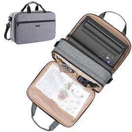 ELCUPA - Estuche de transporte de tatuajes, organizador de suministros de tatuaje, estuche de suministros de tatuaje, bolsa de transporte para impresora de plantillas de tatuaje, tinta de tatuaje, equipo de tatuaje, bolígrafos de tatuaje, talla XL gris (