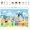 Happy Birthday Backdrop for blueys Party Decorations Photo Backgroud for