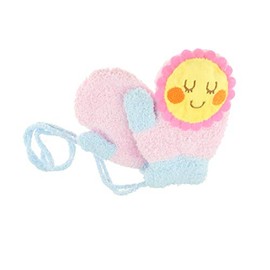 Adorable Super Soft Baby Girls Boys Warm Winter Mittens 1-2 Years (Blue Sunflower)