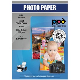 PPD 50 Sheets A4 Inkjet Premium Satin (Lustre) Photo Paper 200gsm Professional Grade PPD-68-50