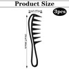 TIESOME 3 Pcs Wide Tooth Comb for Women, Curling Shark
