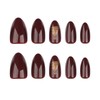 Red False Nails, Almond Christmas Press On Nails, 24Pcs Fake