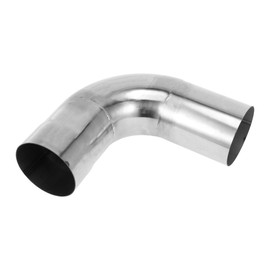 Motoforti 90 Degree Mandrel Exhaust Tube Car Exhaust Pipe Mandrel Bend DIY Custom Tubing Pipe 2.5" OD 5.91" Leg Length 304 Stainless Steel Silver Tone