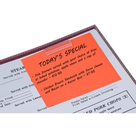Cafe Restaurant Specials Clear Adhesive Menu Clip (25 Count)