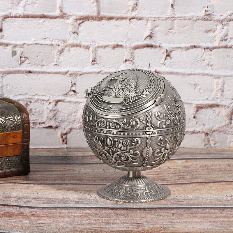 Retro Ashtray Stand, With Lid Outdoor Ashtrays Decorative Ashtray Ashtrays,