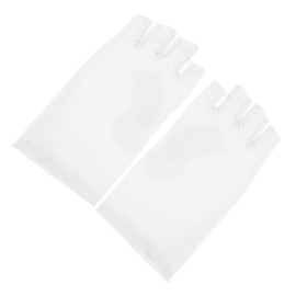 BIUDECO 1 Pair Summer Fingerless Gloves for Women Men UV Protection Touchscreen Driving Cycling Gloves Breathable Lightweight Chic Design for Office Work and Outdoor Activities