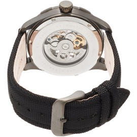 Arcaftura 8618SSG-RD Skull Skeleton Wristwatch, Men's Black, Dial Color - Red, Automatic Skeleton Skull Watch