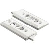 Prime-Line F 2728 Tilt Latch Pair, White Plastic Construction, Spring-Loaded,