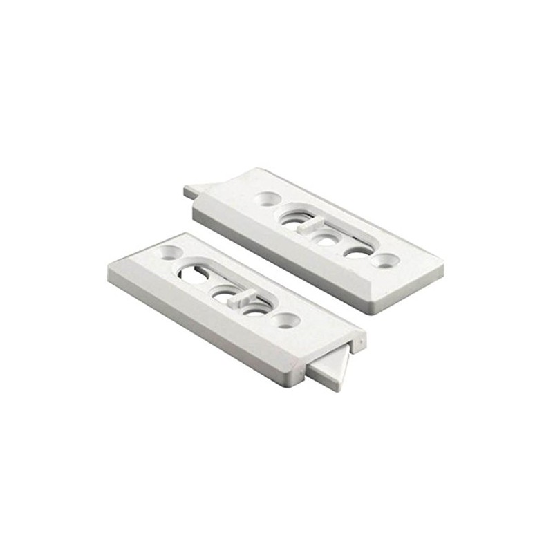 Prime-Line F 2728 Tilt Latch Pair, White Plastic Construction, Spring-Loaded,