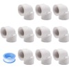 YGHSZ 12Pack 1/2" Double Female Thread 90 Degree PVC Elbow