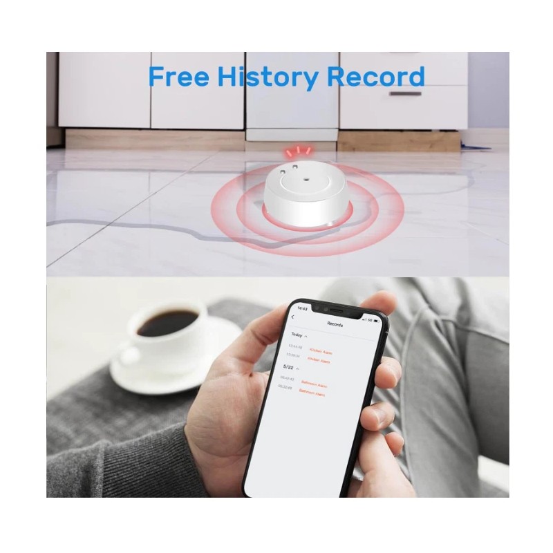 JJGELOS Wifi Water Leak Detector: 110Db Water Sensor Alarm with