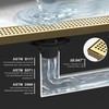 Linear Shower Drain - 18 Inch Brushed Gold, with Grate