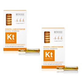 REVUELE RevUELE Keratin + Ampoules Hair Restoration Activator 2 x 8 (8 x 5 ml) Pack of 2