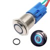 Sydien 1Pc 110V-220V 3A Latching/Self-Locking Push Button Switch with Wire