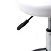 Round Rolling Stool PU Leather Height Adjustable Swivel Drafting Work