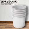6.5-Gallon White Bucket Pail Container with Lid | Food Grade
