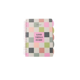 Mr. Wonderful - A4 Notebook with Dividers - Hardcover - Spiral Bound - Good Things Inside - 160 Squared Pages