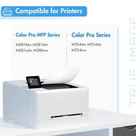 TRUE IMAGE Compatible Toner Cartridge Replacement for HP 202A CF500A 202X M281fdw Color Laserjet Pro MFP M281fdw M281cdw M254dw M281fdn M254 M281 202 Toner Printer (Black Cyan Yellow Magenta, 4-Pack)