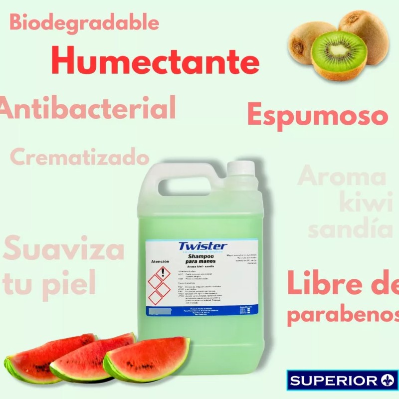 Twister Jabón Líquido Para Manos 5 Litros Kiwi Sandía