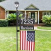 Boardwalk Customized Double Sided Reflective Address Sign with Name Rider,