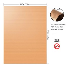 AOOCAN Copper Grill Mat Set of 5 - Non-Stick BBQ Outdoor Grill, Copper Grilling Mats Reusable and Easy to Clean, Works on Electric Grill Outdoor Gas Charcoal BBQ as Seen on TV-15.75 x 13 Inch