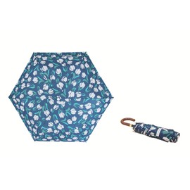 Akixen Women's Folding Umbrella, Ultra Lightweight, UV Protection, 6 Ribs, Heat Blocking, Light Blocking, UV Protection Umbrella, Portable, Convenient Storage Pouch, For Both Sunny and Rainy Weather,