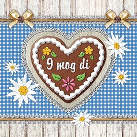 Ambiente Napkins Lunch / Party / Festival Approx. 33 x 33 cm - I Mog Di - Oktoberfest - Bavaria - Ideal as a Gift