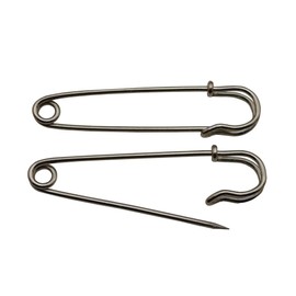 Amanaote Silvery Safety Pins 75mm X 20 mm Size Jewelry for Kilts Blankets Skirts Crafts Pack of 10