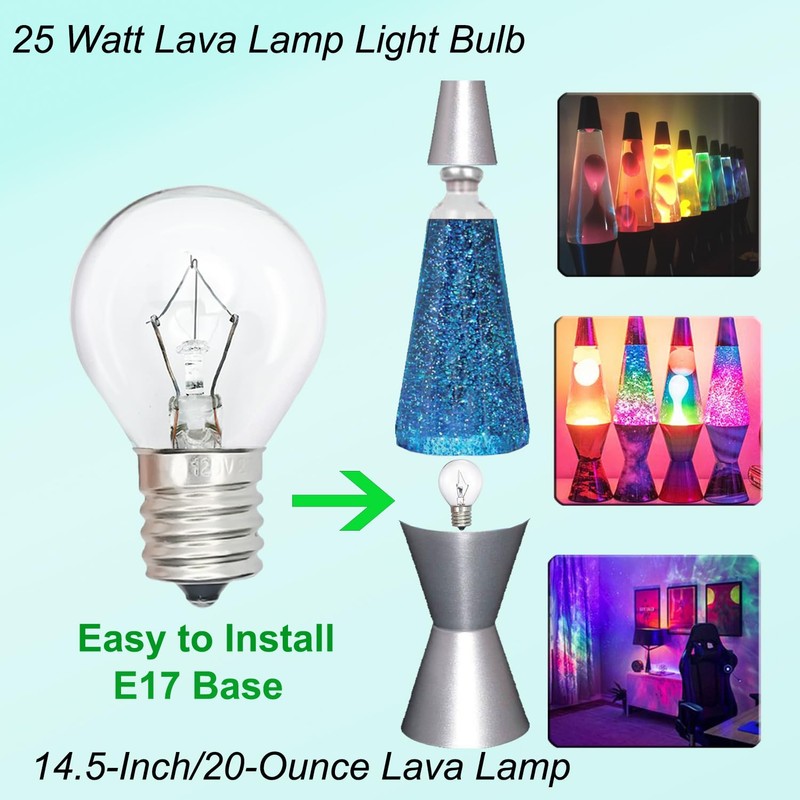 Lava Lamp Bulbs 25 Watt S11 E17 Base The Original