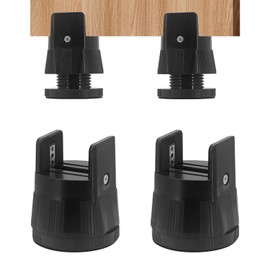 Adjustable Bed Raiser Furniture Raiser 6-8 cm with Screw Clamp, Pack of 4 Heavy Duty Chair Risers, Furniture Risers, Suitable for Sofas, Coffee Tables, Furniture Foot Pads, Support Feet and Raised Feet (Black)