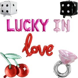 Lucky In Love - Globo con diseño de cereza para decoración de despedida de soltera de Las Vegas