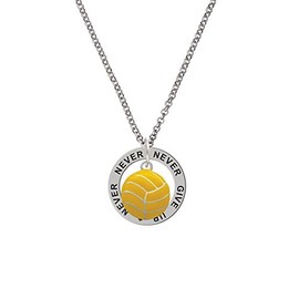 Cheer Bunny Large Water Polo Ball - Never Give Up Affirmation Ring Necklace
