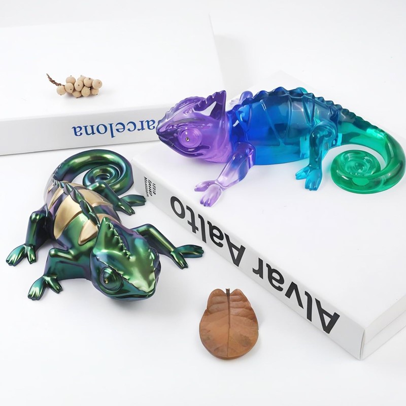 Large Chameleon Resin Mold Silicone, 3D Animal Epoxy Resin Molds