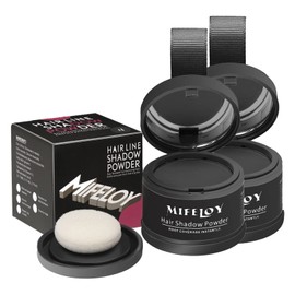 MIFELOY 2 Pack Root Cover Up and Touch Up Powder - Conceals Grays, Thinning Hair, Hairline, Beard Line, Eyebrow, Instantly - Dark Grey