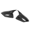 1 Pair Rearview Mirror Cap Carbon Fiber Horn Style Protective