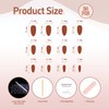 Hebterrka 24 Pieces Almond Shaped Artificial Nails Short Medium Black