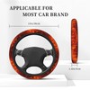 Flames Burning Fire Steering Wheel Covers,Anti Slip Sweat Absorption Elasticity
