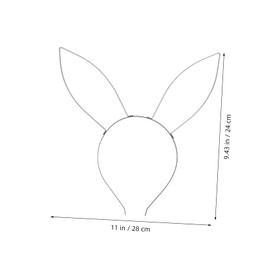 ABOOFAN 4pcs Unfinished Bunny Ears Headband Base for Crafting Metal Hair Clasp Frame Versatile DIY Hair Accessories for Creative Hairstyles and Celebrations