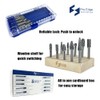 Carbide Burr Set 1/4" Shanks, Head Dia 1/4"-5/16", 10Pcs Double