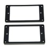 KAISH 2pcs Black Humbucker Pickup Ring Flat Base Bottom Frame