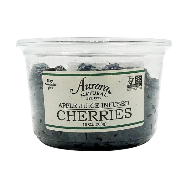 Aurora Natural Products Apple Juice Infused Cherries, 10 Ounce