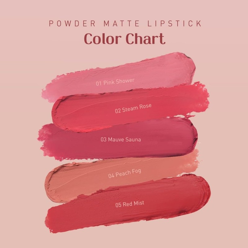MQNY Powder Matte Lipstick 3.5g Korean Cosmetics (#03 Mauve Sauna,