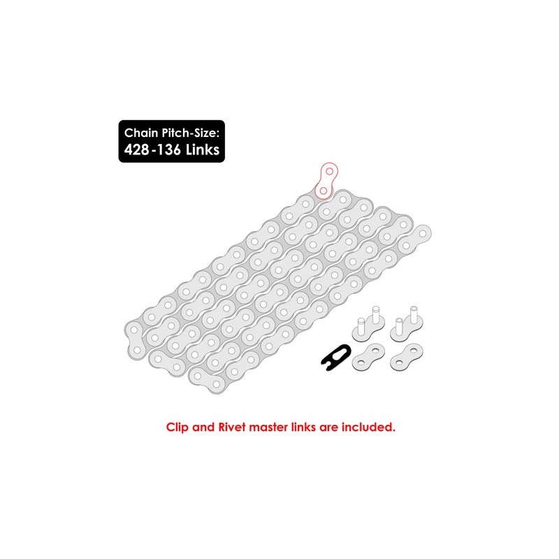 Kawasaki Drive Chain for Kawasaki Bn125 Eliminator 125 2001-2009