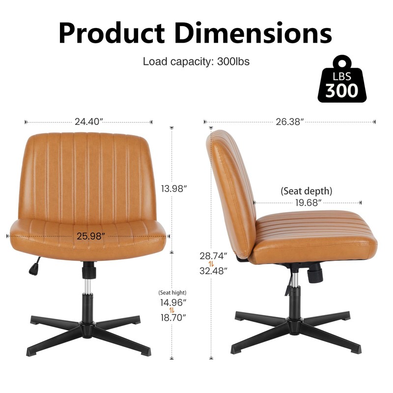 OLIXIS Criss Cross Legged Chairs Armless No Wheels Wide Seat
