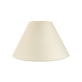 Traditional 14" Cream Cotton Coolie Lampshade Suitable for Table Lamp or Pendant by Happy Homewares