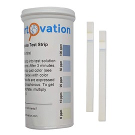 Phosphorus and Phosphate Detection Test Strips, 0-100 ppm [Vial of 50 Strips]
