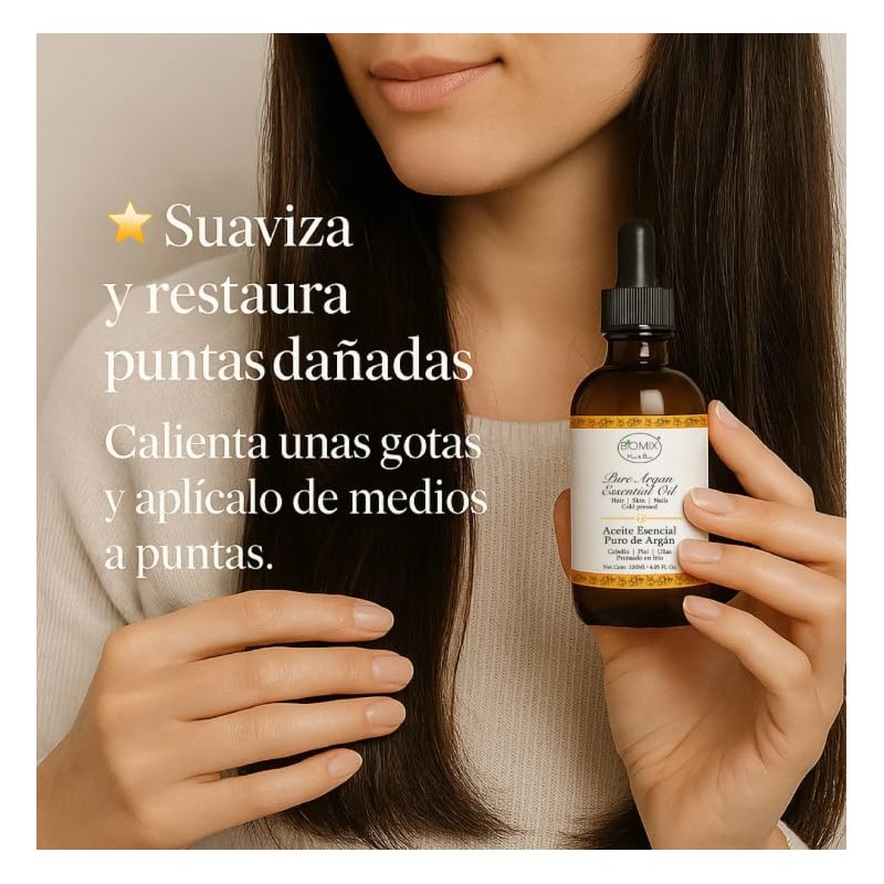 Biomix Aceite Argán Orgánico 100 Puro Prensado Frío Marruecos Cabello
