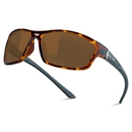 Bnus polarized sunglasses for men women shades with spring hinges Scratch Proof UV400 protection (Tortoise Frame/B-15 Polarized,Glass lens)