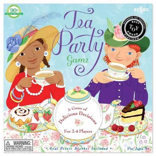 eeBoo: Tea Party Spinner Game, Develops Patience and Social Skills